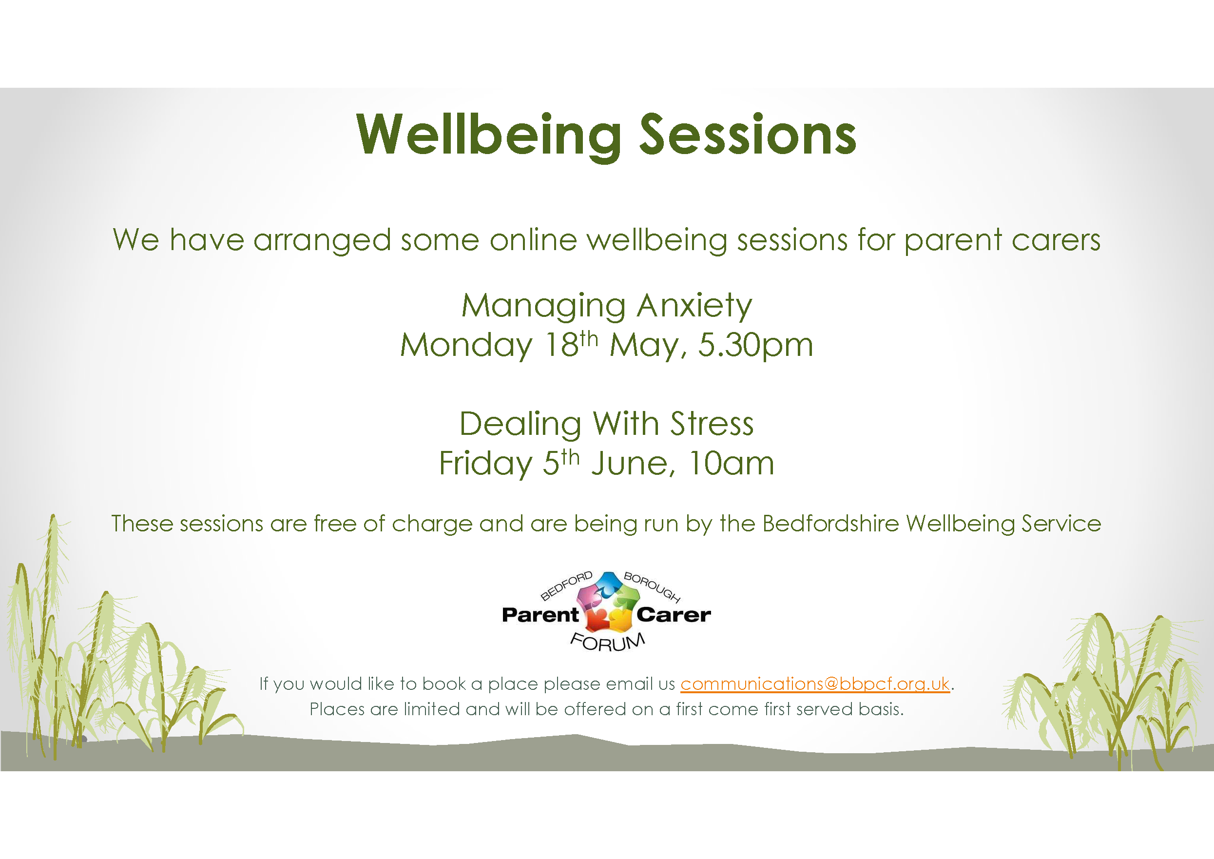 Managing Anxiety online session